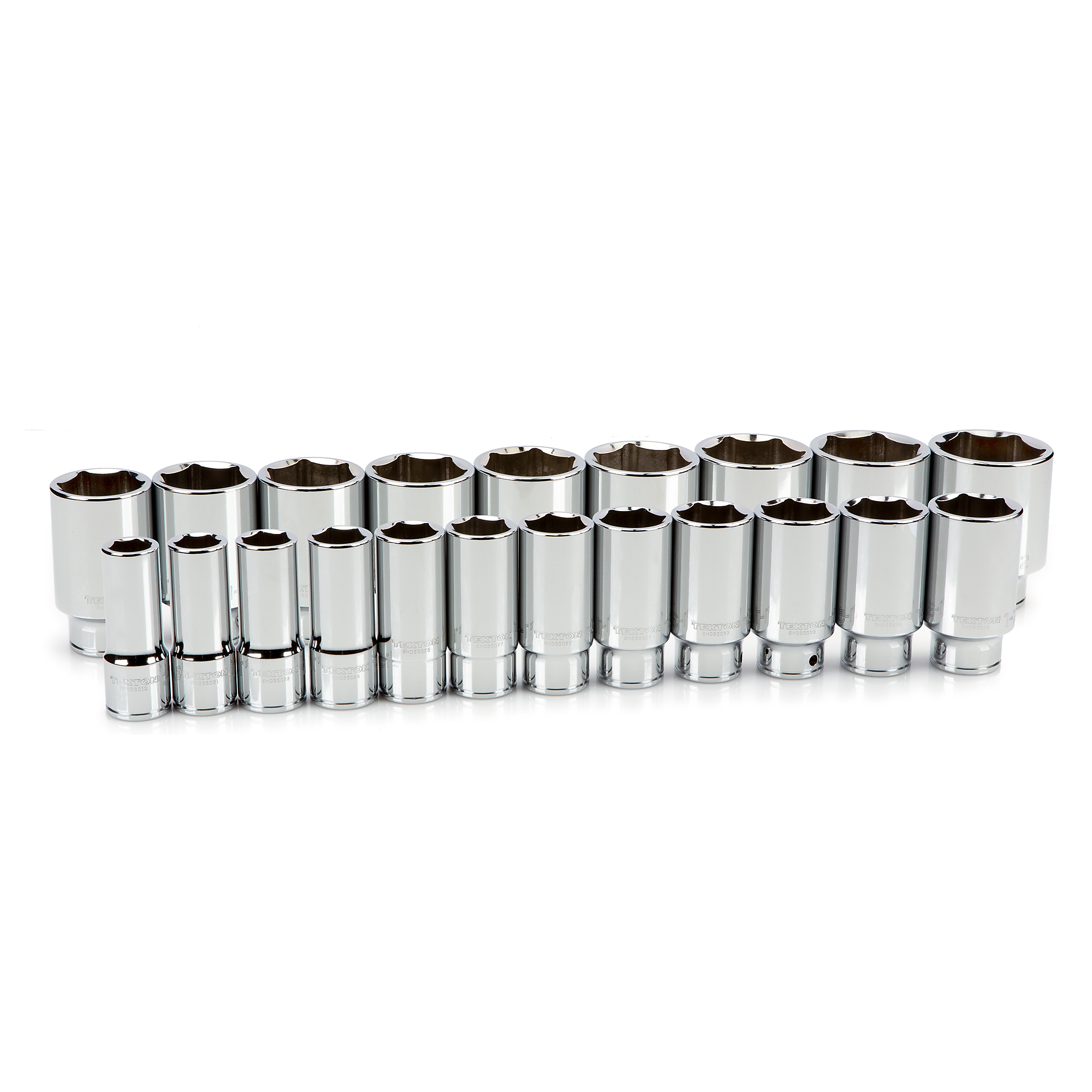 TEKTON 3/4 Inch Drive Deep 6-Point Socket Set, 21-Piece (3/4 - 2 in.) | SHD93017